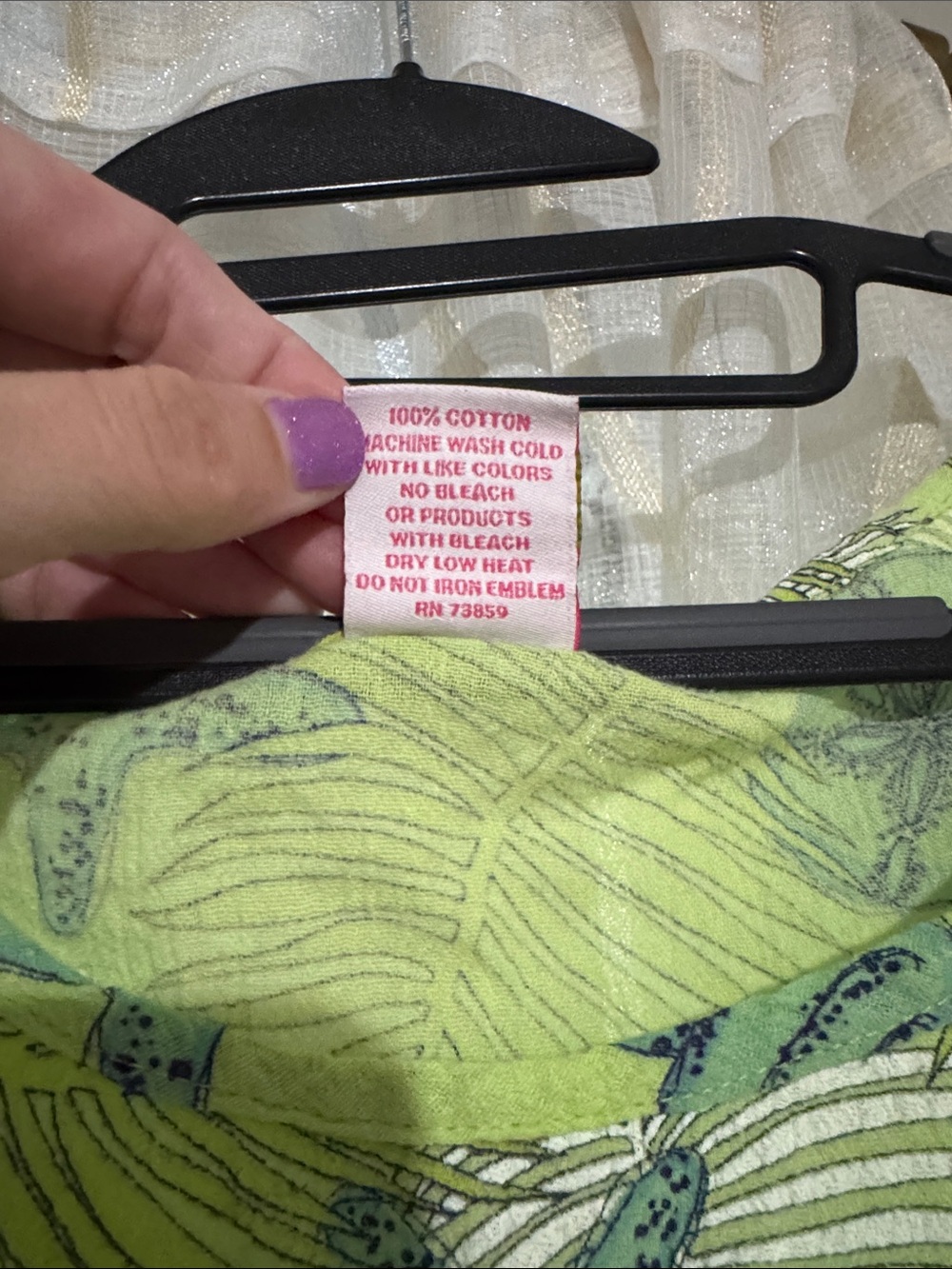Islander Light Green Tropical-Print Midi Dress - Picture 4 of 4